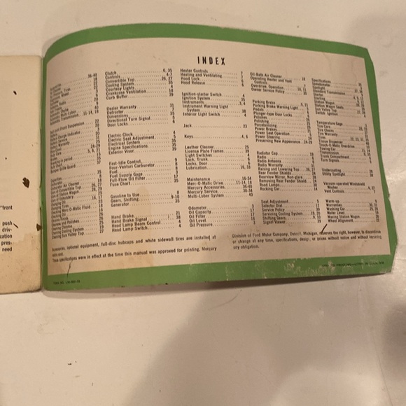“1955 Mercury Owner’s Manual,” - Picture 4 of 4